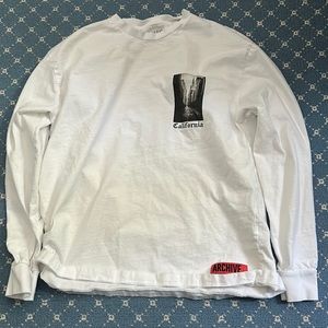White long sleeve graphic shirt